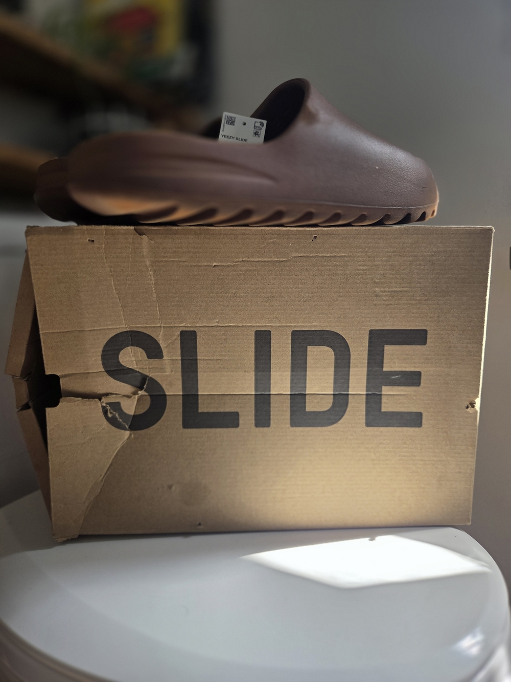 🔥 RARE Yeezy Slide "Flax" | Size 16 NWT | Earthy Grail | Adidas - Picture 5 of 7